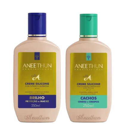 Imagem do produto Kit Aneethun Linha A Cremes Silicone 250 ml + Cachos 250 ml