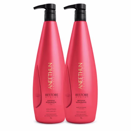 Imagem do produto KIT RESTORE SHAMPOO + MASCARA LITRO PROFISSIONAL - ANEETHUN
