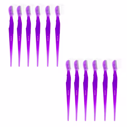 Imagem do produto Kit Navalha Para Sobrancelha  Lâmina Curta Kiss New York C/12 Rbtb02br