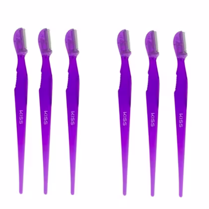 Imagem do produto Kit Navalha Para Sobrancelha Lâmina Curta Kiss New York C/6 Rbtb02br