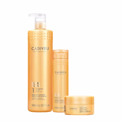 Imagem do produto Kit Cadiveu Professional Nutri Glow Shampoo G Condicionador e Máscara P (3 produtos)