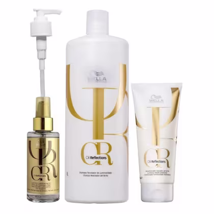 Imagem do produto Kit Wella Professionals Oil Reflections Luminous Triplo Tratamento Salon (4 Produtos)