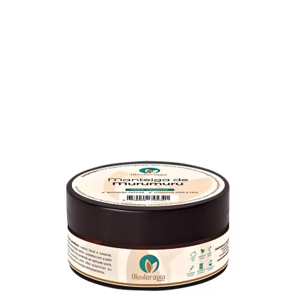 O produto apresentado é um pote de manteiga de murumuru da marca Oleoterapia Brasil.