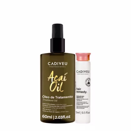 Imagem do produto Kit Cadiveu Cadiveu Professional Essentials Hair Remedy Reparadora e Açaí Oil 60 (2 produtos)