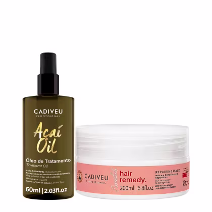 Imagem do produto Kit Cadiveu Professional Essentials Hair Remedy Máscara e Açaí Oil 60 (2 produtos)
