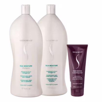 Imagem do produto Senscience Silk Moisture Shampoo + Condicionador 1L  + Inner Restore 200ml
