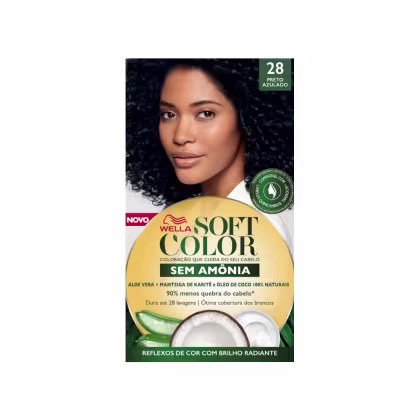 Imagem do produto Kit Soft Color 28 Preto Azulado - Coloração Permanente 