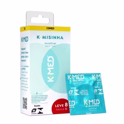 Imagem do produto Cimed K-Med K-Misinha Invisível  - Preservativo Masculino (8 Unidades)