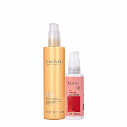 Imagem do produto Kit Cadiveu Professional Essentials Hair Remedy Leave-in e Nutri Glow Booster (2 produtos)