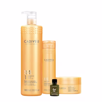 Imagem do produto Kit Cadiveu Professional Nutri Glow Shampoo Condicionador Máscara e Açaí Oil (4 produtos)