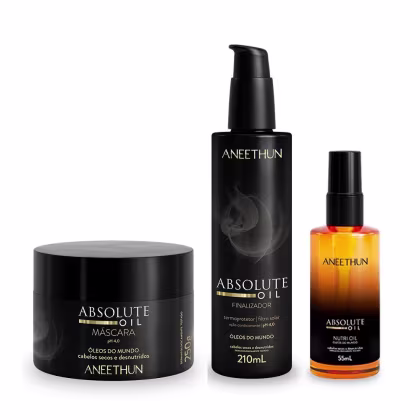 Imagem do produto Kit Aneethun Absolute Oil - Máscara 250ml + Finalizador 210ml + Óleo 55ml