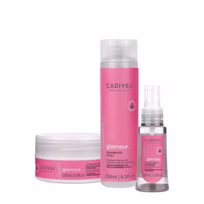 Imagem do produto Kit Cadiveu Professional Essentials Glamour Shampoo Máscara e Sérum (3 produtos)