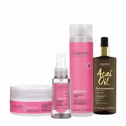 Imagem do produto Kit Cadiveu Professional Essentials Glamour Shampoo Máscara Sérum e Açaí Oil 110 (4 produtos)