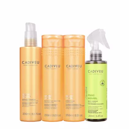 Imagem do produto Kit Cadiveu Professional Nutri Glow Shampoo Condicionador Maxi Ondas e  Booster Pré Shampoo (4 produtos)