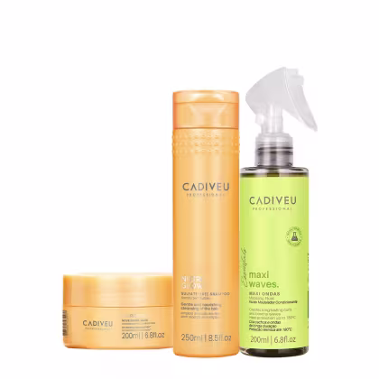 Imagem do produto Kit Cadiveu Professional Nutri Glow Shampoo Máscara e Maxi Ondas (3 produtos)