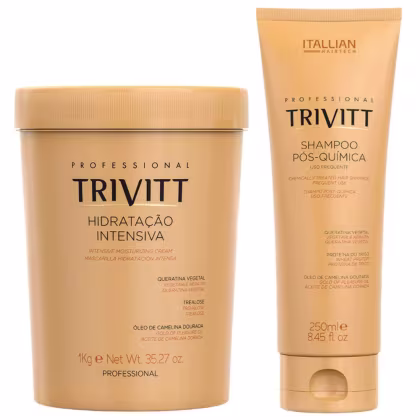 Imagem do produto Trivitt - Kit Hidratação Intensiva 1kg e Shampoo Pós-Química para uso frequente 250ml