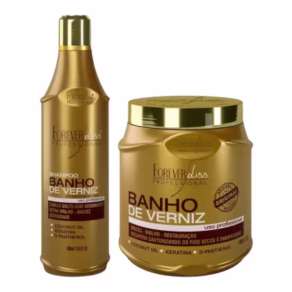 Imagem do produto Forever Liss Kit Banho De Verniz Shampoo 500ml, Mascara 1Kg