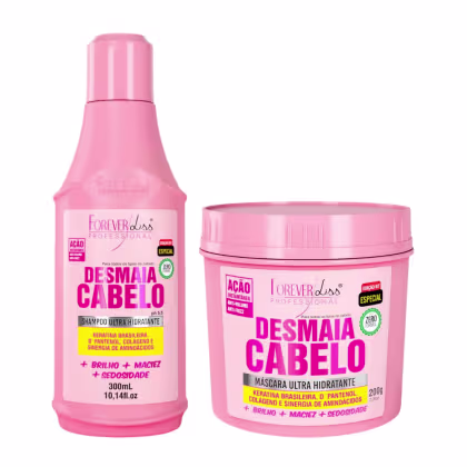 Imagem do produto Forever Liss Desmaia Cabelo Shampoo 300ml, Máscara Ultra Hidratante 200g