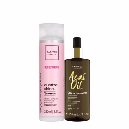 Imagem do produto Kit Cadiveu Professional Essentials Quartzo Shine Shampoo e Açaí Oil 110 (2 produtos)
