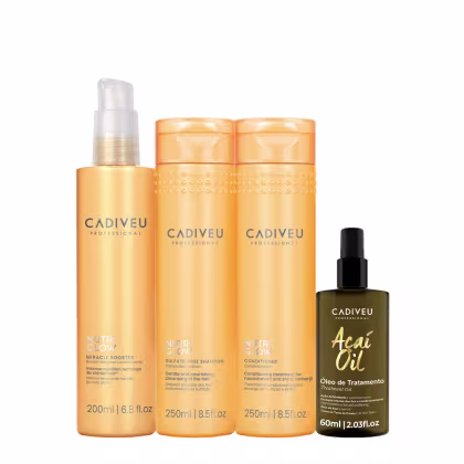 Imagem do produto Kit Cadiveu Professional Nutri Glow Shampoo Condicionador Pré-Shampoo  e Açaí Oil 60 (4 produtos)