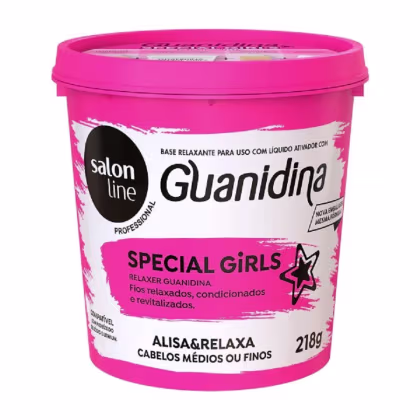 Imagem do produto GUANIDINA SALON LINE SPECIAL GIRLS, ALISA E RELAXA 218GR