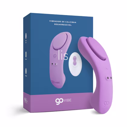 Vibrador e Estimulador Recarregável Go Vibe Lis da marca A Sós, na cor lilás