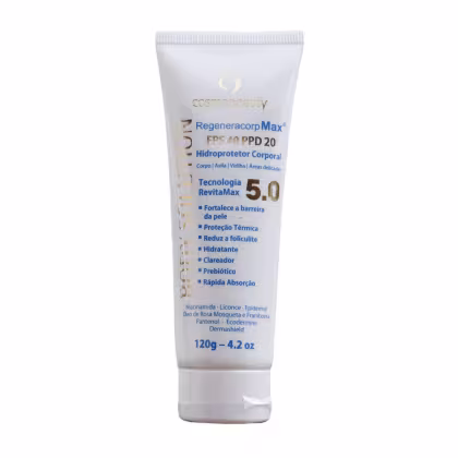 Imagem do produto Cosmobeauty Regeneracorp Max FPS 40 PPD 20 - Creme Corporal 120g