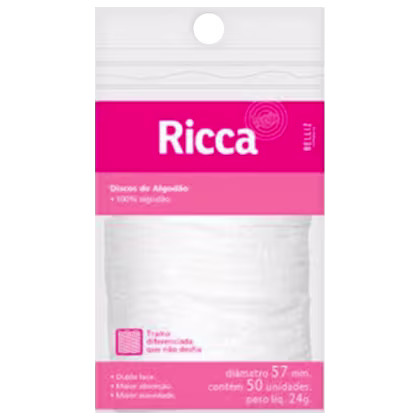 Imagem do produto Ricca Discos de Algodão (50 unidades)