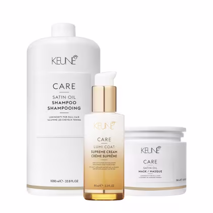 Imagem do produto Kit Keune Care Satin Oil Shampoo Litro Máscara e Lumi Coat Supreme Cream (3 produtos)