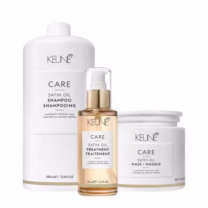 Imagem do produto Kit Keune Care Satin Oil Shampoo Litro Máscara G e Satin Oil (3 produtos)