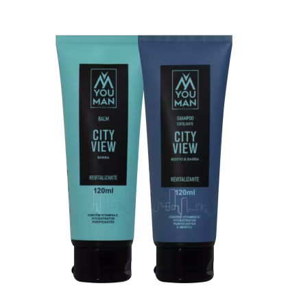 Imagem do produto Kit para barba da linha City View | 2 ítens | shampoo esfoliante e balm purificante