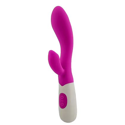 Vibrador rosa de formato ergonômico com controles e botões de acionamento. Produto de beleza da marca Sexy Import com design moderno e compacto.