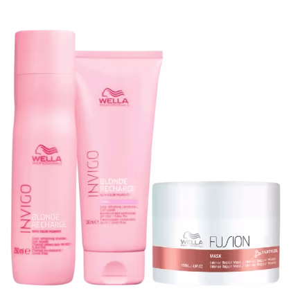 Imagem do produto Kit Wella Professionals Invigo Blonde Recharge Fusion Trio (3 Produtos)