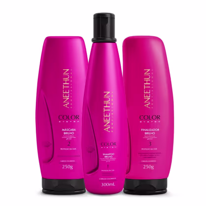 Imagem do produto Kit Aneethun Color System - Shampoo 300ml + Máscara 250g + Finalizador 250g