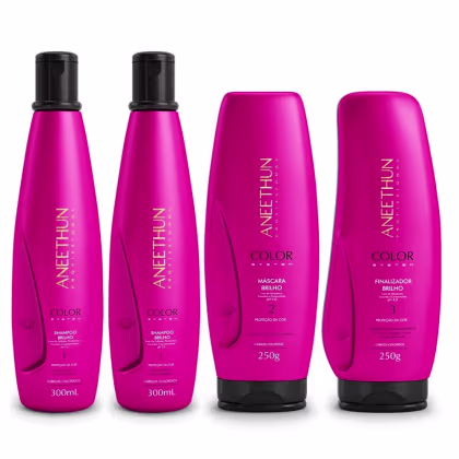 Imagem do produto Kit Aneethun Color System - Shampoo 300ml (2Un) + Máscara 250g + Finalizador 250g