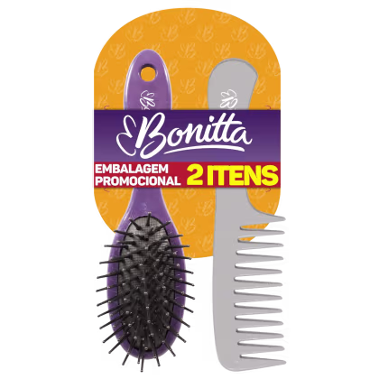 Imagem do produto Kit Bonitta Escova + Pente Médio (2 Produtos)