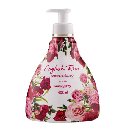 Sabonete Líquido Corporal Mahogany English Rose, 400ml.