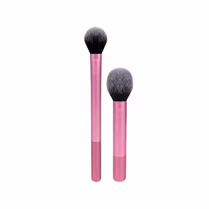 Imagem do produto Kit Pincéis Para Contorno E Blush Real Techniques - Pincel Para Contorno Setting Brush Rosa e Pincel Para Blush Ultra Plush Rosa