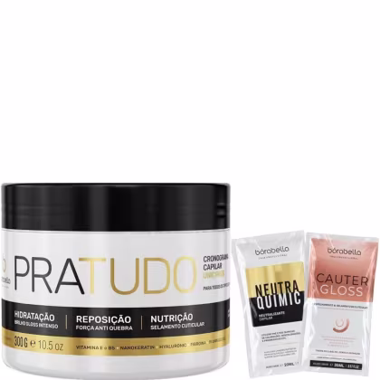 Imagem do produto Kit Borabella PraTudo Mini + Cauter Gloss e Neutra Sachês (3 Produtos)