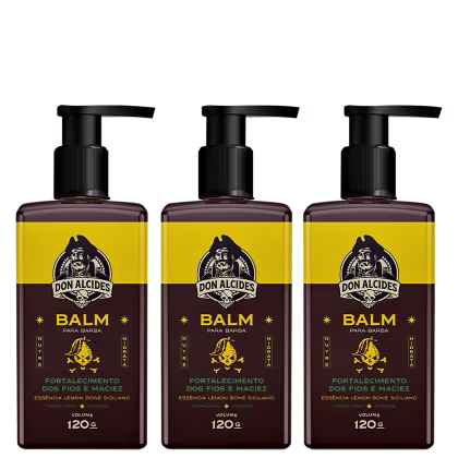 Imagem do produto 3X BALM HIDRATANTE PARA BARBA 120G LEMON BONE DON ALCIDES