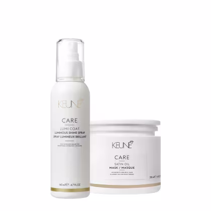 Imagem do produto Kit Keune Care Satin Oil Máscara e Lumi Coat Finalizador (2 produtos)