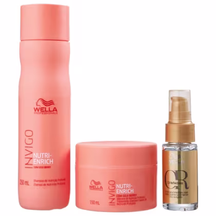Imagem do produto Kit Wella Professionals Invigo Nutri-Enrich + Oil Reflections Trio (3 Produtos)