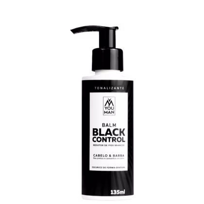 Imagem do produto You Man Grooming Black Control Cabelo e Barba - Tonalizante Hipoalergênico Escurecedor 135ml