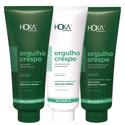 Imagem do produto Kit Hoka Cosméticos Orgulho Crespo Home Care (3 Produtos)