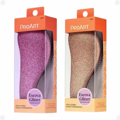 Imagem do produto Kit ProArt Escova Desembaraçante Glitter (2 Produtos)