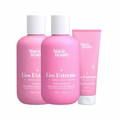 Imagem do produto Kit Magic Beauty Liss Extreme -  Shampoo 250ml e Condicionador 250ml e Selador de Queratina 120ml