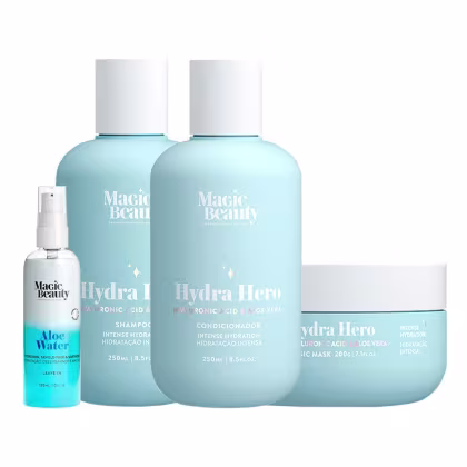 Imagem do produto Kit Magic Beauty Hydra Hero -  Shampoo 250ml e Condicionador 250ml e Máscara 200g e Leave-In 120ml