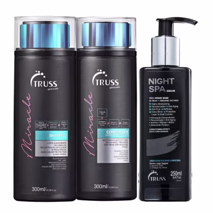 Imagem do produto Kit Truss Miracle Shampoo 300ml + Condicionador 300ml + Night Spa 250ml