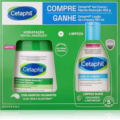 Imagem do produto Kit Cetaphil Gel Creme Rápida Absorção 453g + Loção de Limpeza 120ml