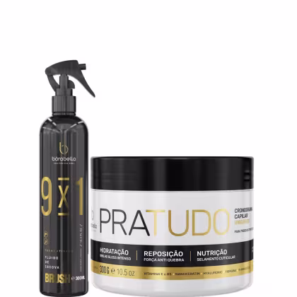 Imagem do produto Borabella Fluido Escova Brush 300ml + Máscara Pratudo 300g